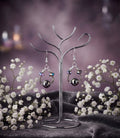 Black Rose Bud Earrings