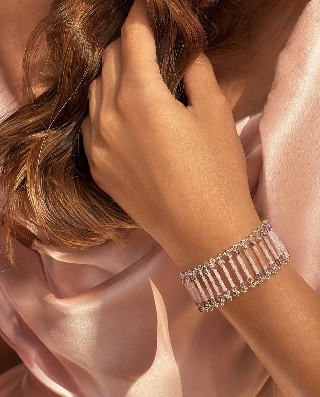 Dust Pink Rose Bracelet