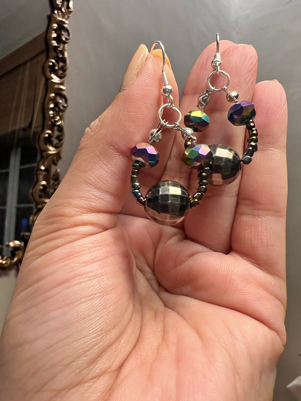 Black Rose Bud Earrings